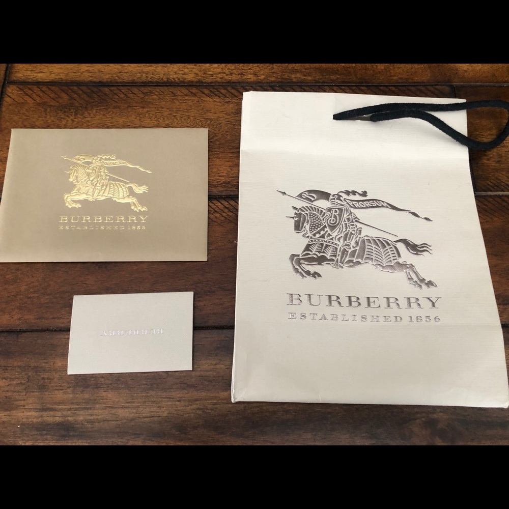 Burberry Empty Bag & Envelope & Burberry Booklet